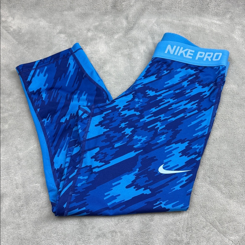 Nike Pro Electric Blue Graphic Leggings